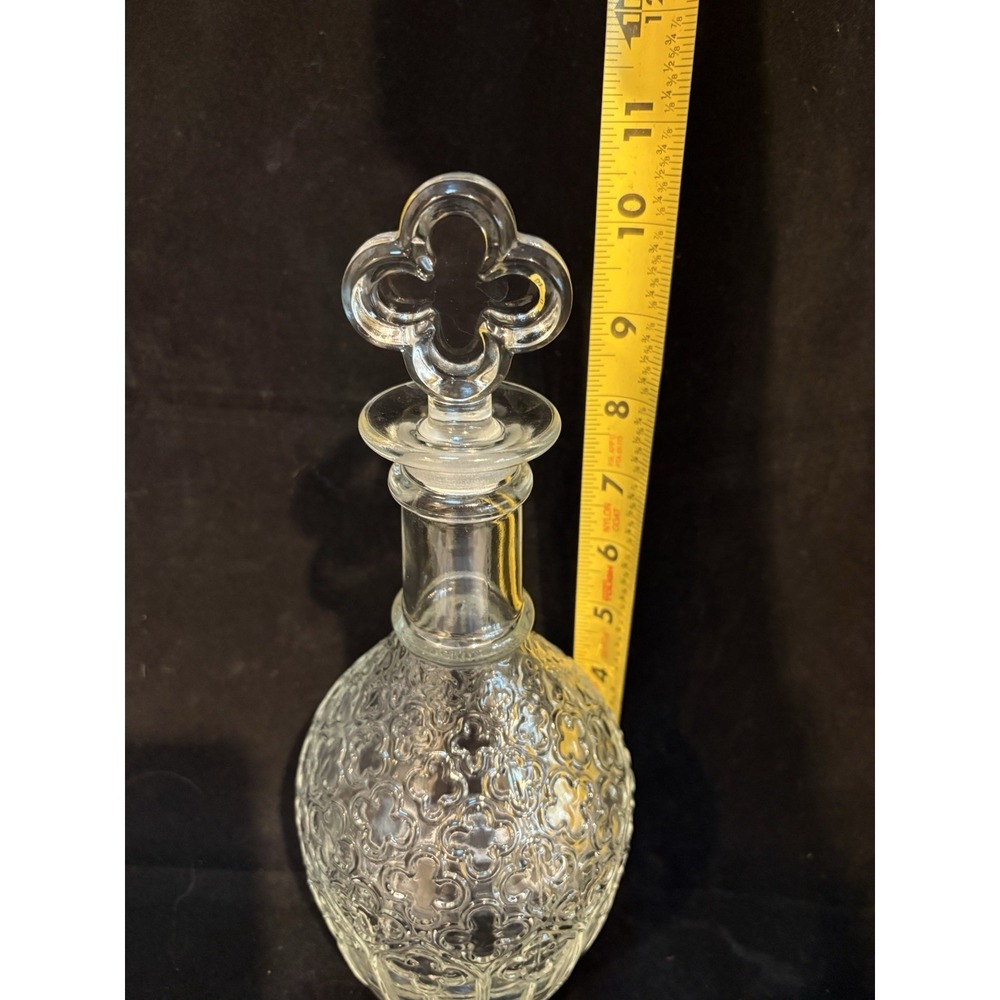 Vintage 1980 Tiffany & Co Glass Decanter Bottle Clover design For Christian Bros - Picture 3 of 7